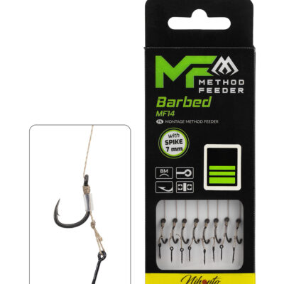 NÁVEZEC MF - MF14 S Ihlou - HÁČIK S PROTIHROTOM 6 / PLETENÁ ŠNÚRA: 0.16mm/10cm - 8 ks